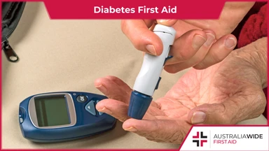 Elderly person checking their blood sugar level
